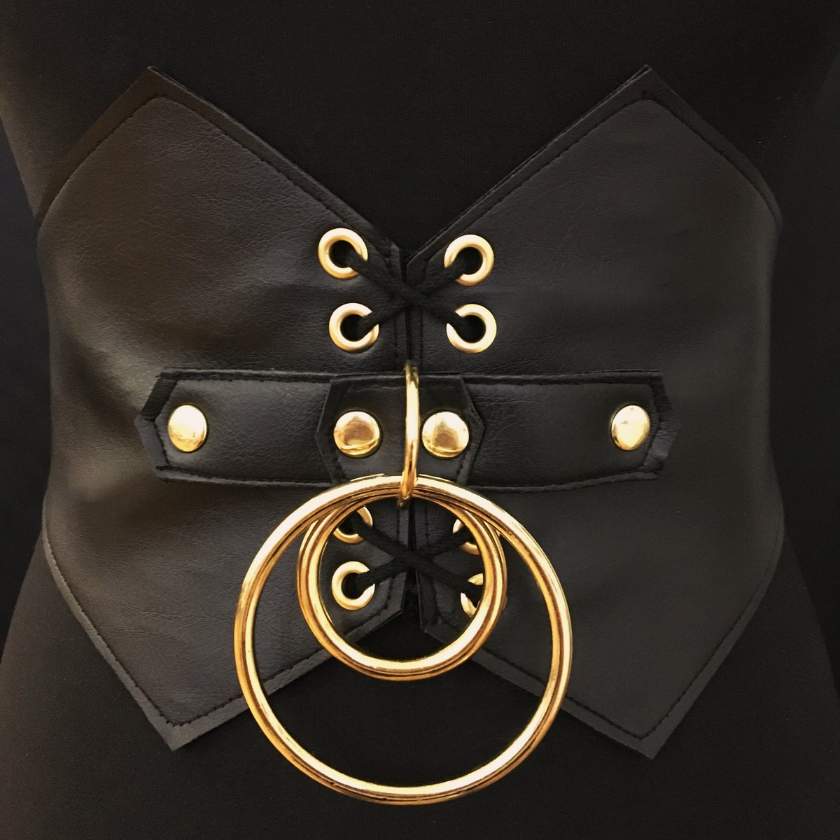 Infinity waist belt cincher gold
