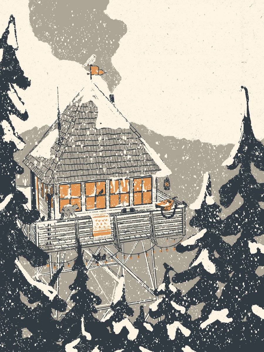 Image of Winter Fire Tower - Art Print