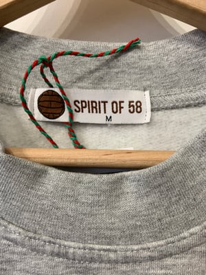 Image of SO58 Unisex embroidered Crew Neck sweatshirt Heather Grey 