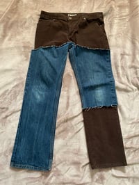 Denim Corduroy Reconstructed Pant