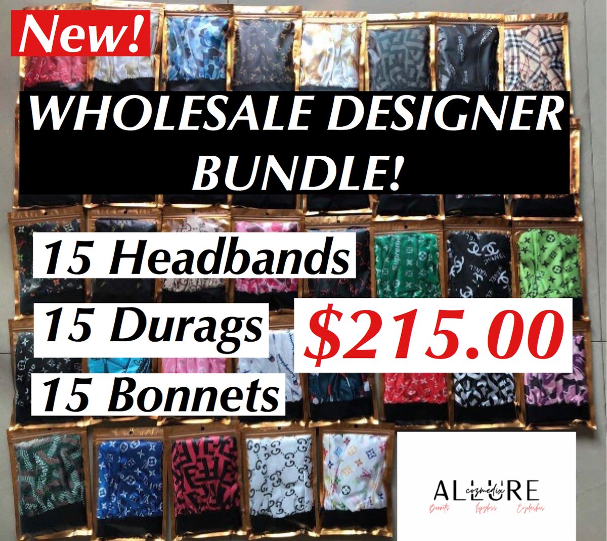 Designer Durags And Bonnets Wholesale