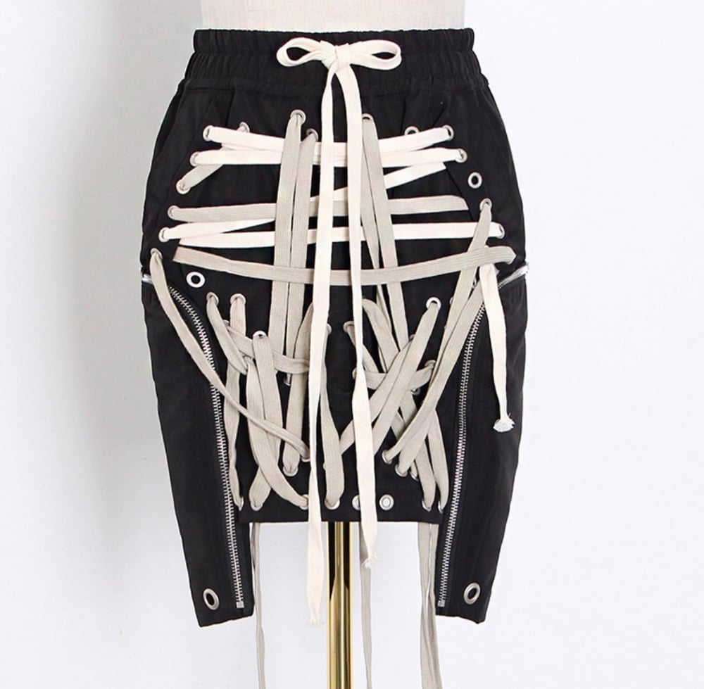 Image of Lace Biker Skirt