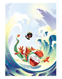 Dragon Boy Splash 11 x 14" Print