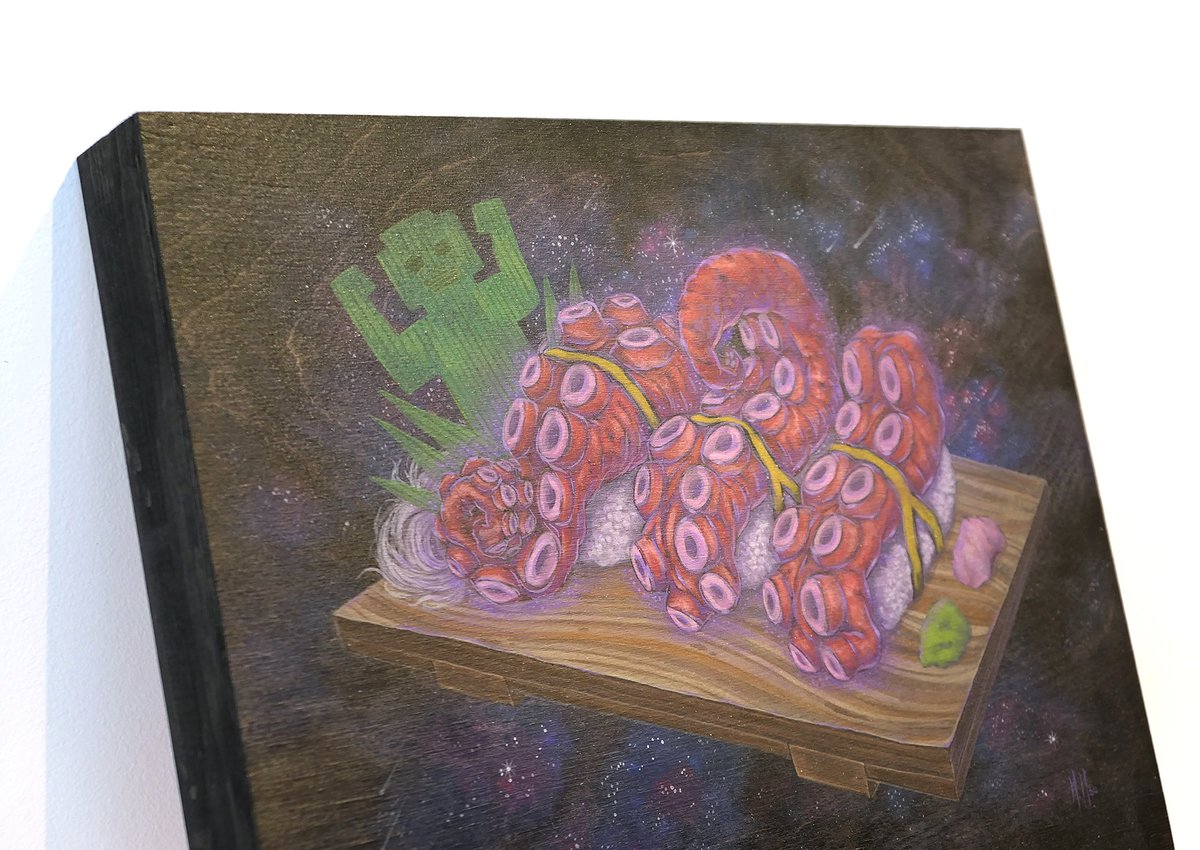Intergalactic Kaiju Sushi Original Painting