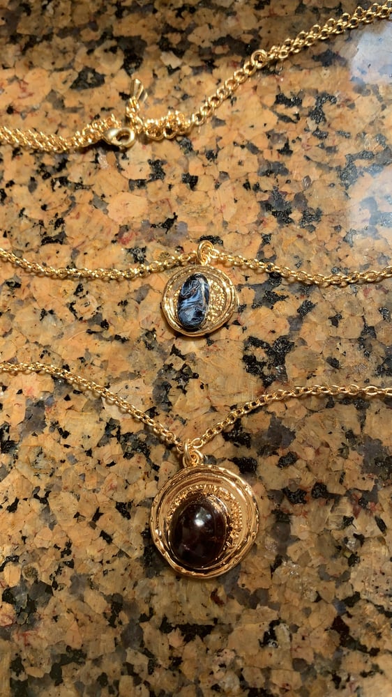 Image of Pietersite/Garnet Double Necklace