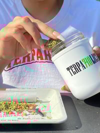 Image 2 of TERPAHOLICS RE:STASH JAR WHITE