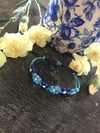 Blue flower bead bracelet