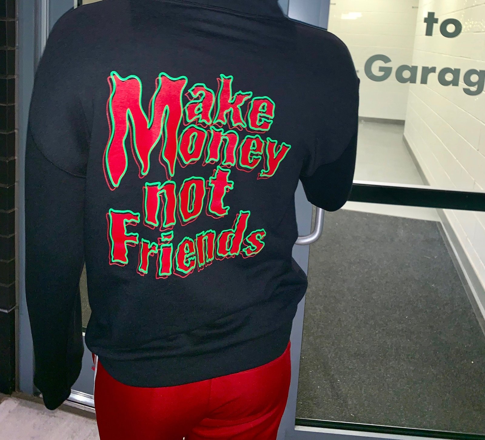 red friends hoodie