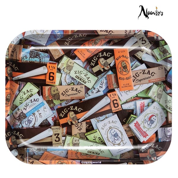 Image of Large zig zag rolling papers rolling tray