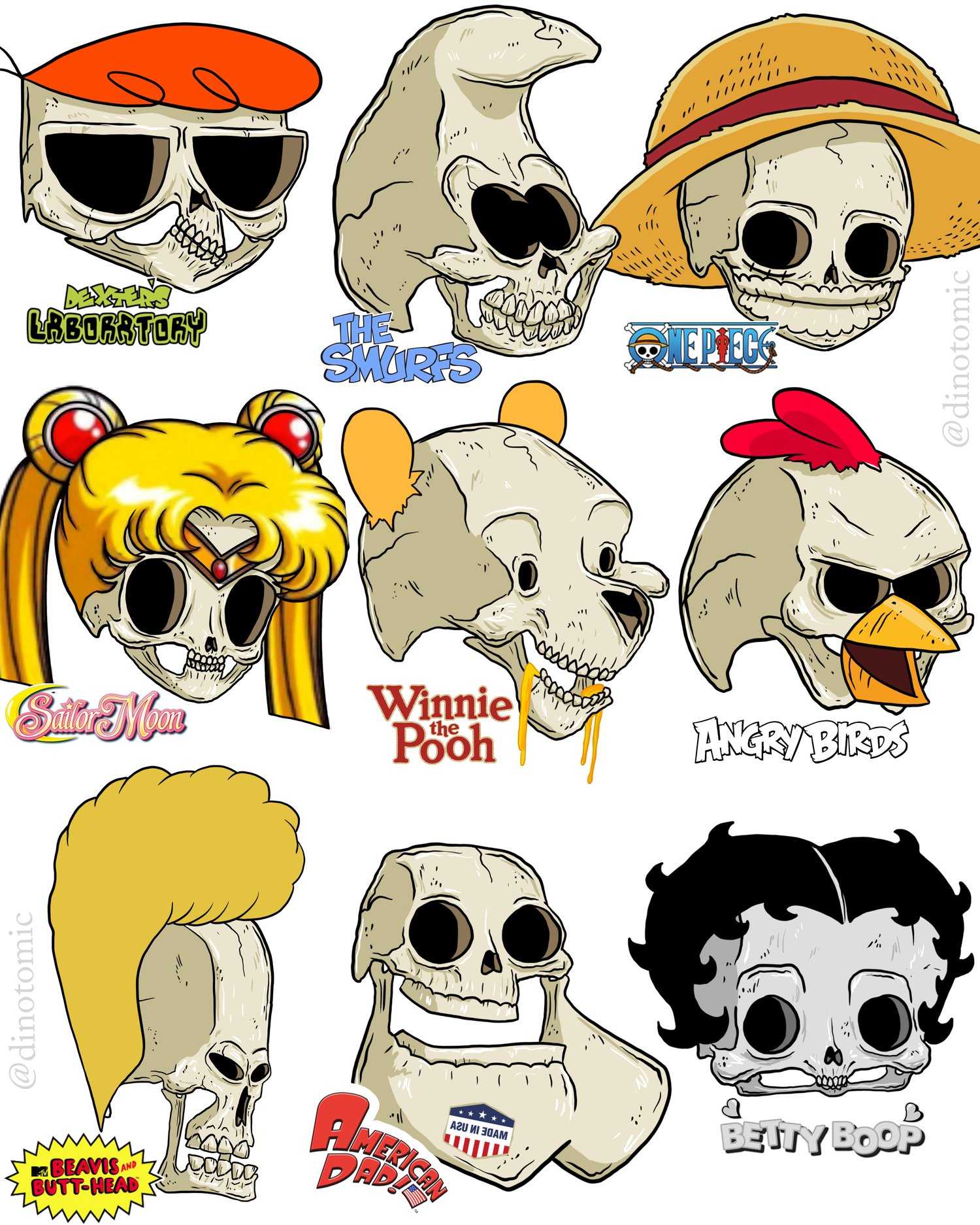 Image of #235 Skull cartoons 5