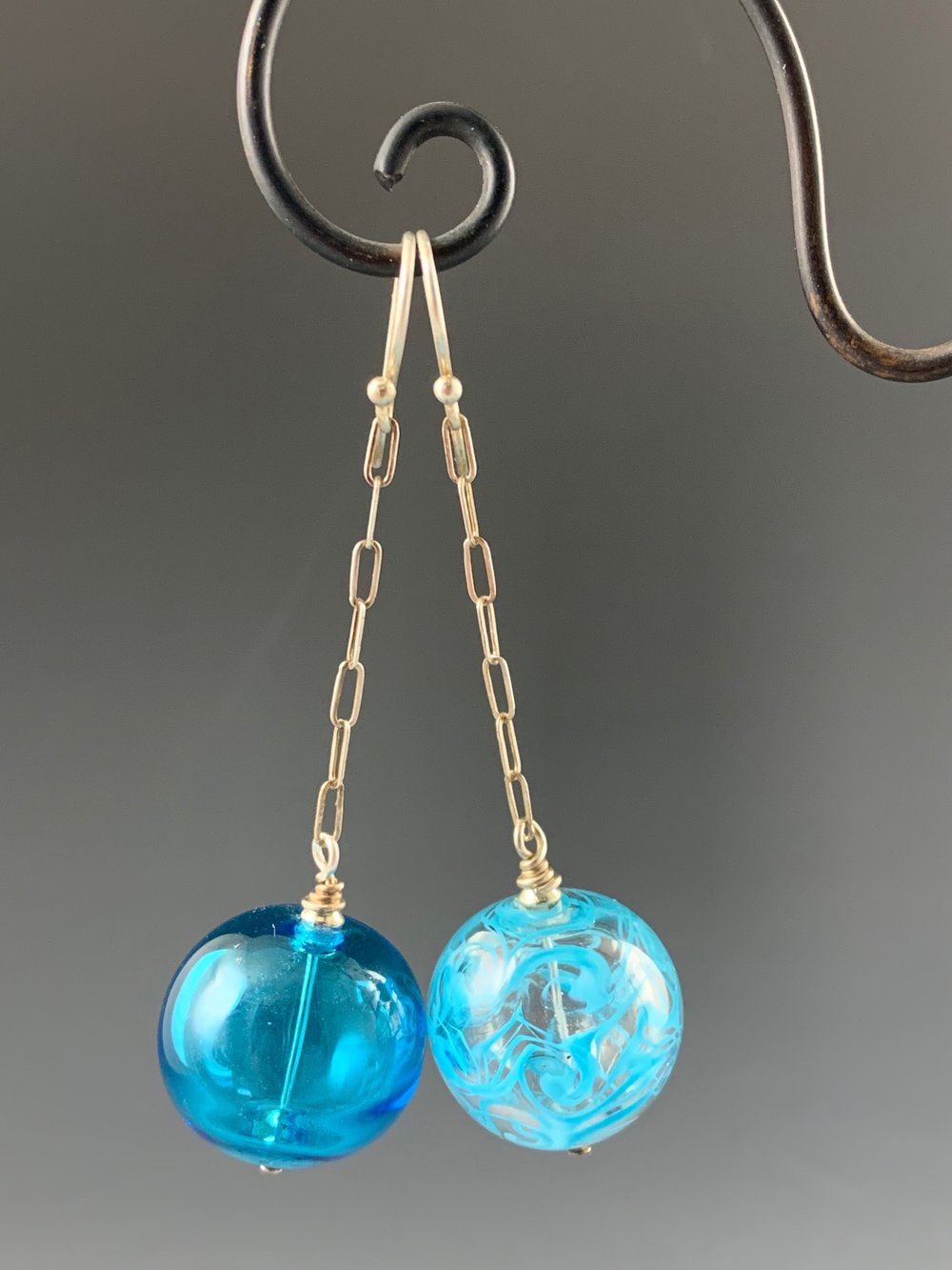 Image of Artisan Glass • Blown Hollow Aqua