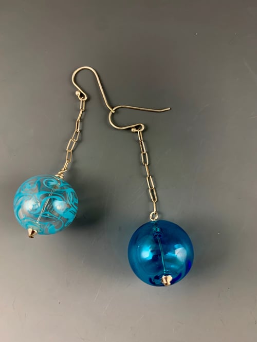 Image of Artisan Glass • Blown Hollow Aqua