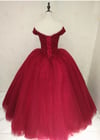 Wine Red Ball Gown Sweetheart 16 Dresses, Gorgeous Long Party Dresses