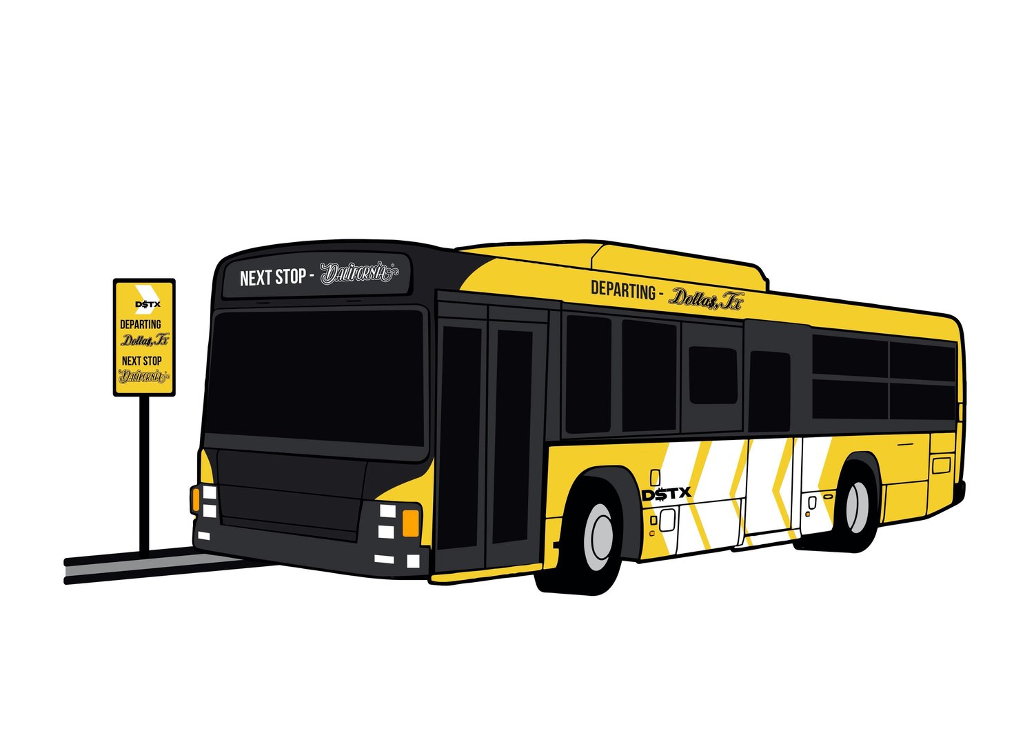 Image of Get on the Bu$ - Black Tee