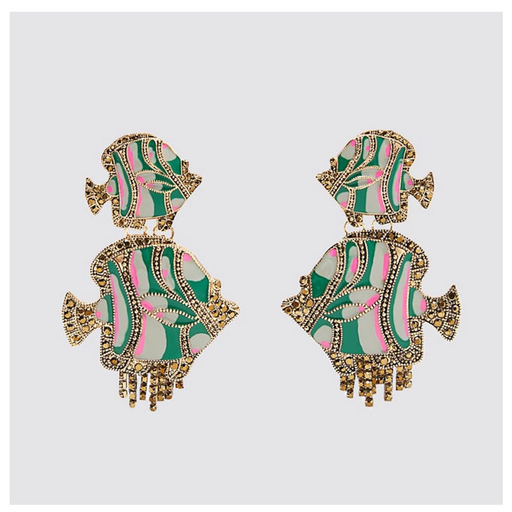 Image of Exaggerated Fish Earrings 