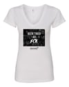 Been Tired As Fck : Ladies V-Neck T-Shirt White