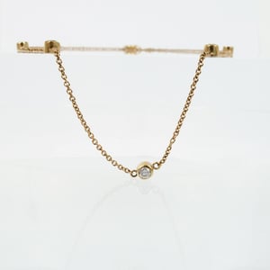 Image of 9ct yellow gold diamond necklet 
