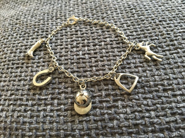 Image of Horse riding charm bracelet 