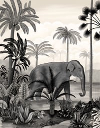 Image 2 of Affiche A3 Un Éléphant dans la Jungle 