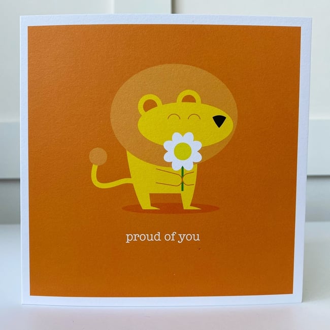 Proud of You Lion Card