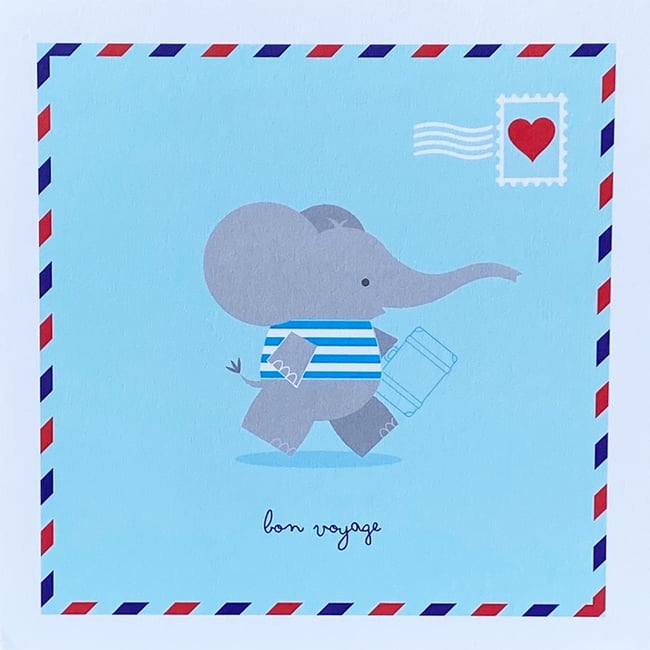 Bon Vogage Elephant Card