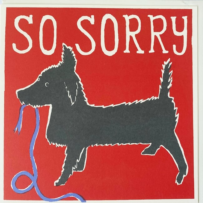 So Sorry Dog Card