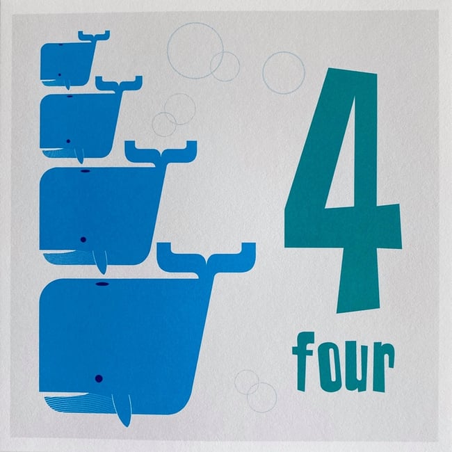 Numbered Animal Birthday Cards