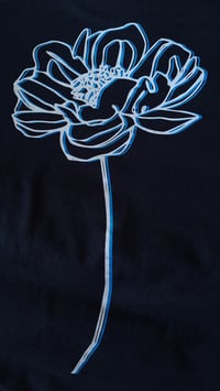 Image 3 of Flower Logo T-Shirt (Deep Black)
