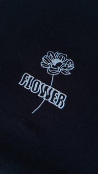 Image 4 of Flower Logo T-Shirt (Deep Black)
