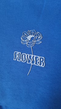 Image 4 of Flower Logo T-Shirt (Iris Blue)