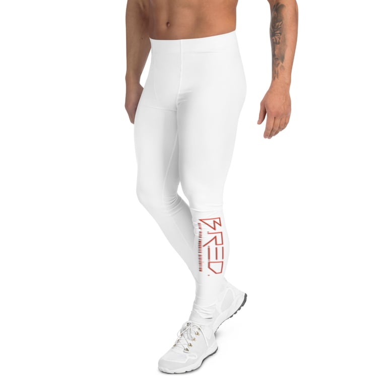 Side bred white Men's Leggings