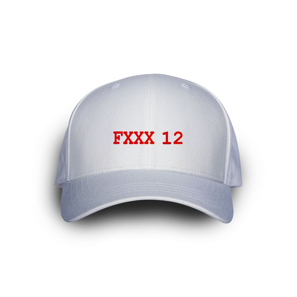 Image of Fxxx 12 Dad Cap White with Red