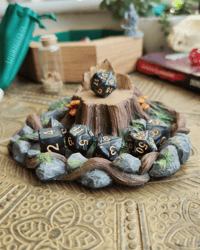 Image 1 of Woodland throne dice display base.