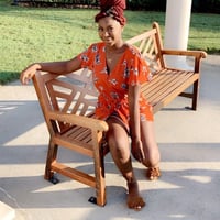 Image 4 of Rust Floral Romper