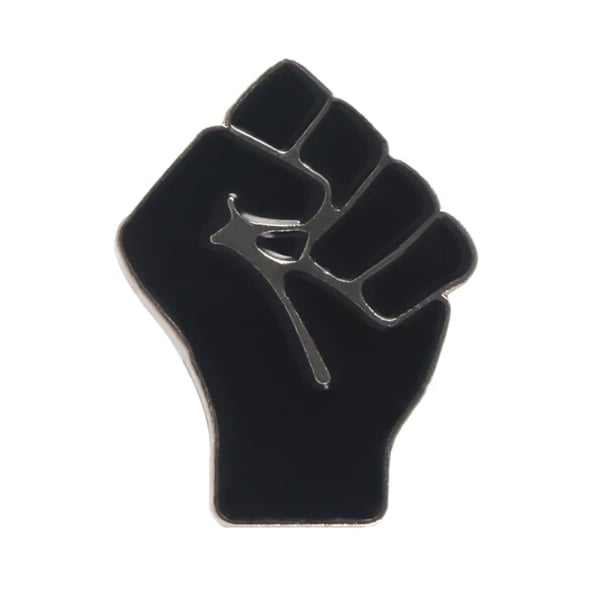 Image of Black Solidarity Pin Badge (33.02 x 25.4mm (Weight: 6g))