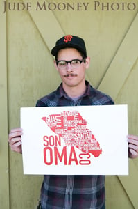 Image of Sonoma Co - Screen Printed Poster