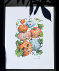 Image 2 of Creepy Pumpkin Patch Print (color)