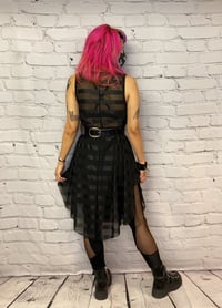 Image 3 of Midi Lace Black Stripes Dress 