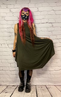 Image 2 of Midi Moss Green Tencel Dress 