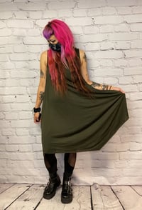 Image 3 of Midi Moss Green Tencel Dress 