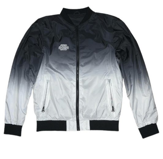  Monochrome Ombre Design Bomber Jacket