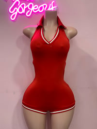 Image 1 of Wayda romper- red