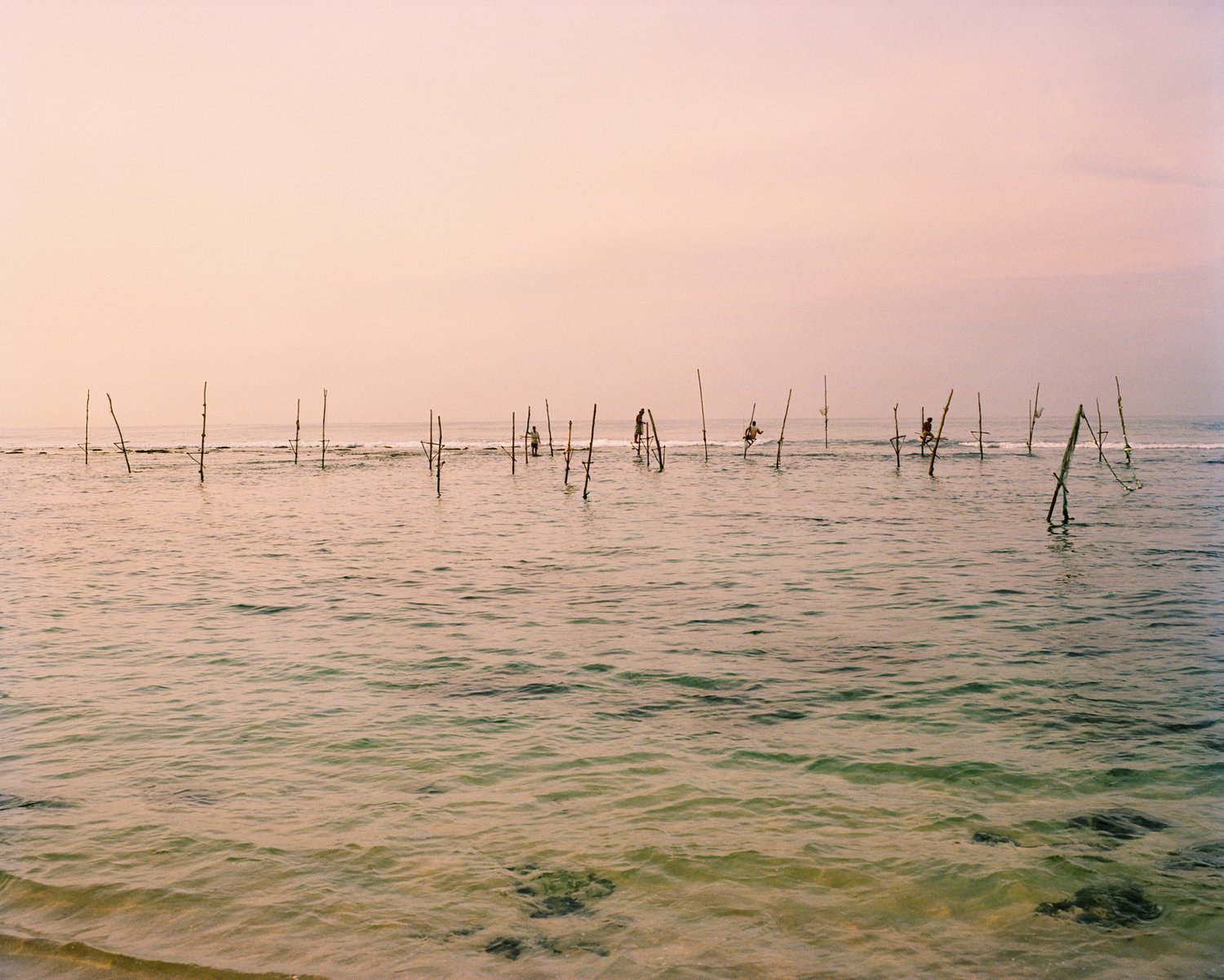 Image of Stick Fishermen. Indian Ocean, Sri Lanka. 2011