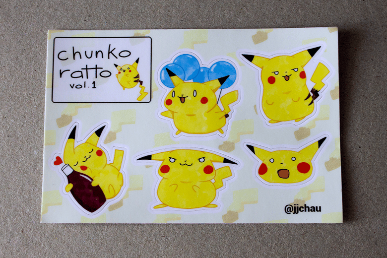 Image of chunko ratto sticker sheet (vol. 1)