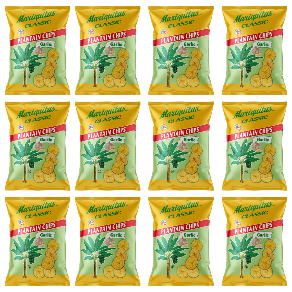Image of Mariquitas Plantain Chips Garlic (4.5 oz, 12 Pack)