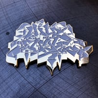 Grey on Gold Wildstyle Pin