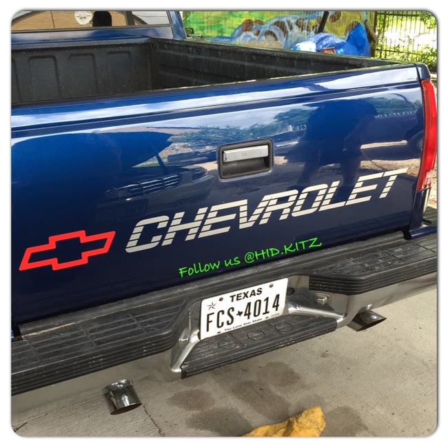 Chevrolet Tailgate Decals Hid Kitz