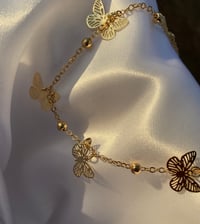 Gold butterflies Anklet