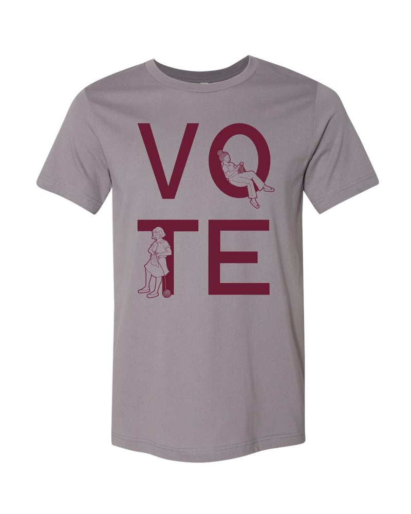 Image of Taupe Grey Unisex VOTE tee