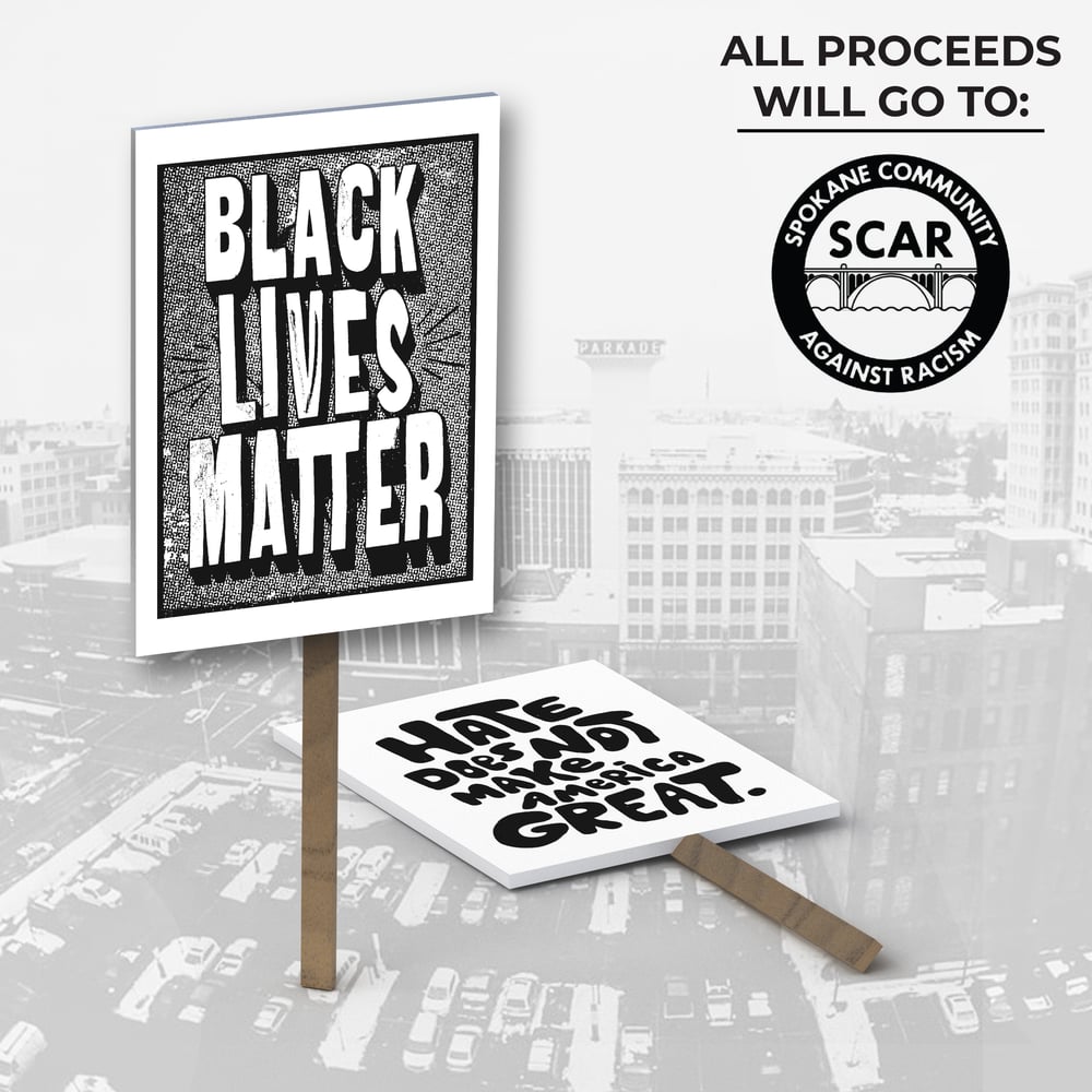 Protest Sign #1: Black Lives Matter (Halftones)